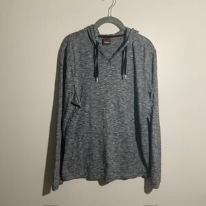 Tony Hawk Gray Heathered Pullover Hoodie - Skater Style Sweatshirt Large